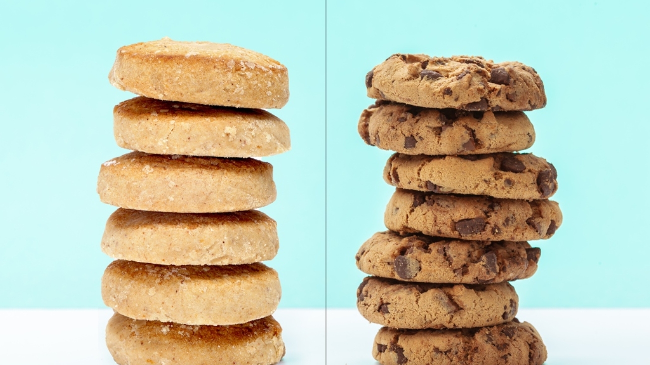 healthy vs unhealthy biscuit cookie